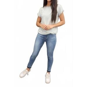 NEW JUDY BLUE high waist skinny side slit jeans in blue